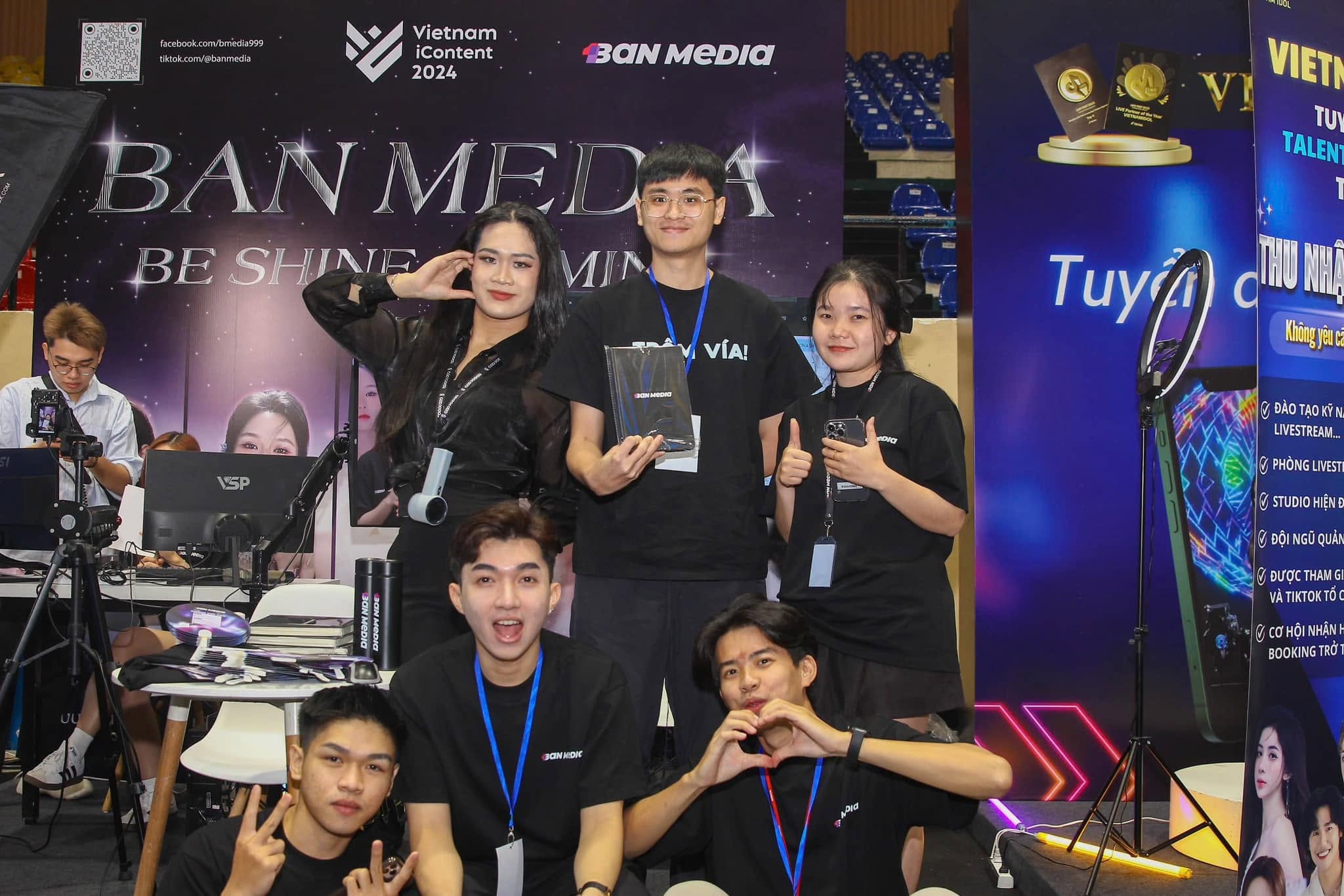 Đội ngũ Ban Media tại gian hàng Vietnam iContent 2024