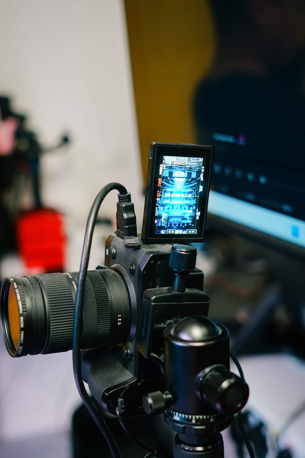 Máy quay chuyên dụng trong studio Ban Media